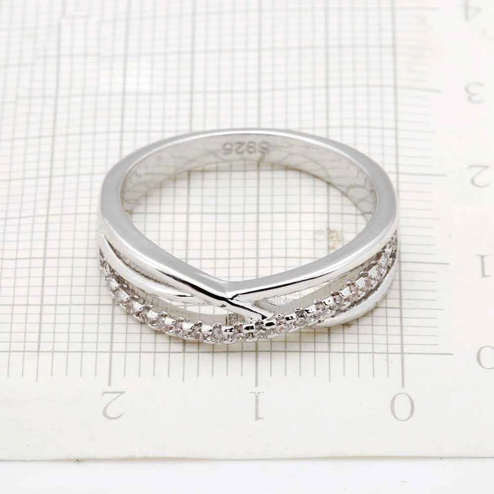 Bague en argent Sterling 925 en Zircon cubique, large croix, couleur, bijoux à la mode pour femmes, bagues de mariage infinies pour fête, nouvelle collection