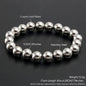 Bracelet élastique en acier inoxydable pour homme et femme, bijoux perlés, boule métallique, 2mm, 4mm, 5mm, 6mm, 8mm, 10mm, haute qualité