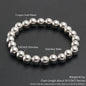 Bracelet élastique en acier inoxydable pour homme et femme, bijoux perlés, boule métallique, 2mm, 4mm, 5mm, 6mm, 8mm, 10mm, haute qualité