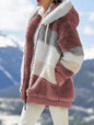 Manteau à capuche effet fourrure femme