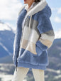 Manteau à capuche effet fourrure femme