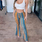Pantalon Évasé Imprimé Tie-Dye – Coupe Slim Tendance