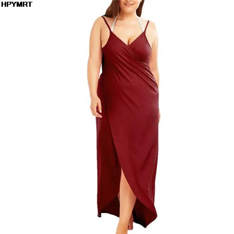 Robe à bretelles croisées sans manches pour femme, tenue Sexy, couleur unie, 5XL, vêtements de plage, été, 2026
