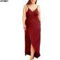 Robe à bretelles croisées sans manches pour femme, tenue Sexy, couleur unie, 5XL, vêtements de plage, été, 2026