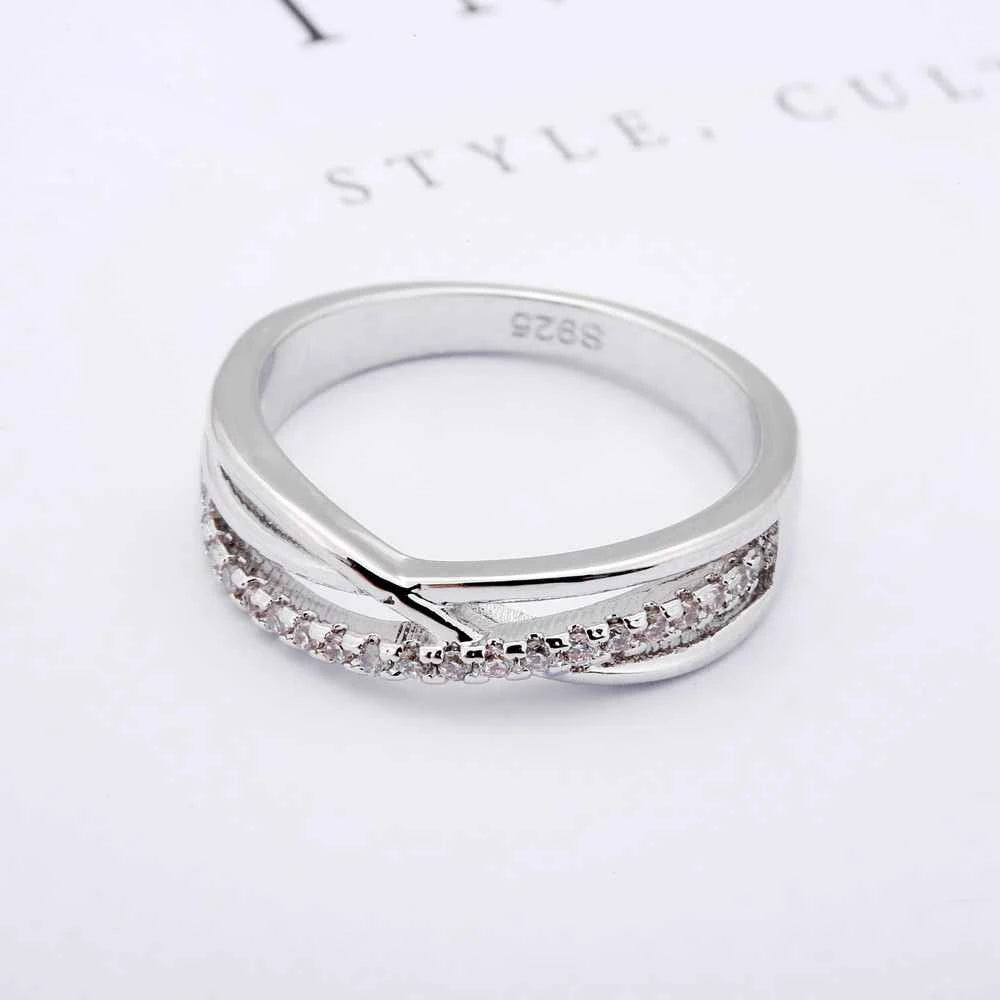 Bague en argent Sterling 925 en Zircon cubique, large croix, couleur, bijoux à la mode pour femmes, bagues de mariage infinies pour fête, nouvelle collection