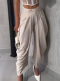 Pantalon Ample Taille Haute – Style Bureau