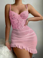 Ensemble Lingerie Dentelle Transparente – Soutien-Gorge & String Sans Couture