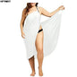 Robe à bretelles croisées sans manches pour femme, tenue Sexy, couleur unie, 5XL, vêtements de plage, été, 2026