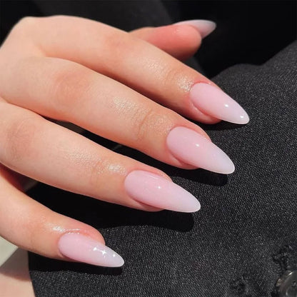 Faux Ongles Press-On Forme Amande – 24 Pièces, Motifs & Couleurs Variés