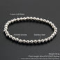 Bracelet élastique en acier inoxydable pour homme et femme, bijoux perlés, boule métallique, 2mm, 4mm, 5mm, 6mm, 8mm, 10mm, haute qualité