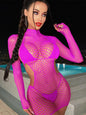 Robe lingerie résille moulante – Transparente, sexy, coupe gaine