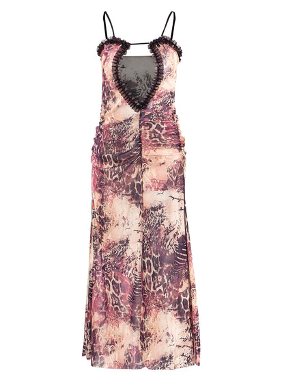 Robe Maxi en Dentelle Transparente – Élégante & Sexy