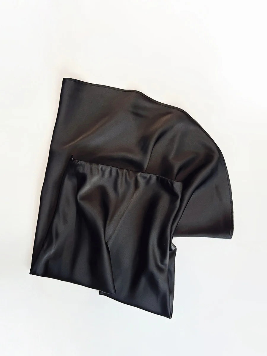 Jupe Satin Sirène Longue – Taille Haute