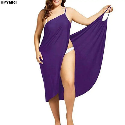 Robe à bretelles croisées sans manches pour femme, tenue Sexy, couleur unie, 5XL, vêtements de plage, été, 2026