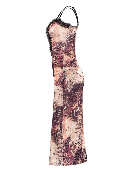 Robe Maxi en Dentelle Transparente – Élégante & Sexy
