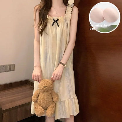 Chemise de Nuit Licou avec Coussinets — Portée Intérieur & Extérieur