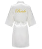 Wedding Party Team Bride Robe With Black Letters Kimono Satin Pajamas Bridesmaid Bathrobe SP2000