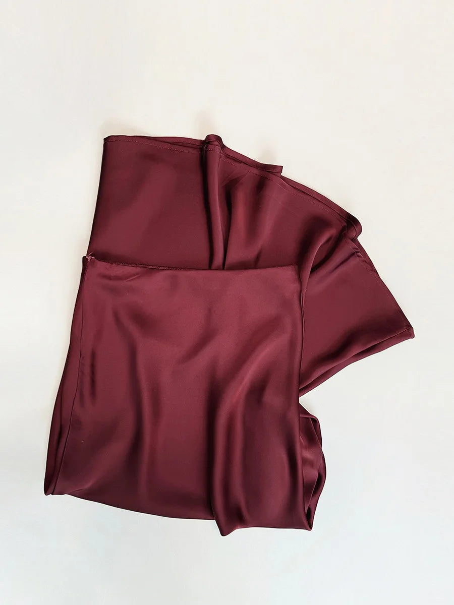 Jupe Satin Sirène Longue – Taille Haute