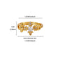 Bague ajustable géométrique en zircon – Plaqué or 18 carats