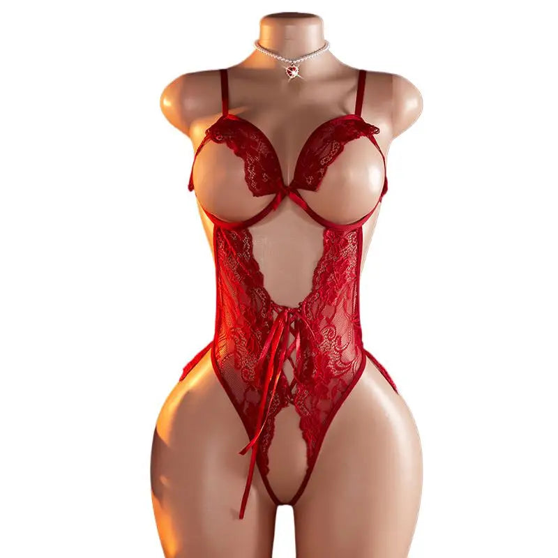 Hollow Out Female Open Bra Sexiest Bodysuit Exotic Underwear Crotchless Porn Babydoll Dress Sexy Lingerie Women Erotic Costumes