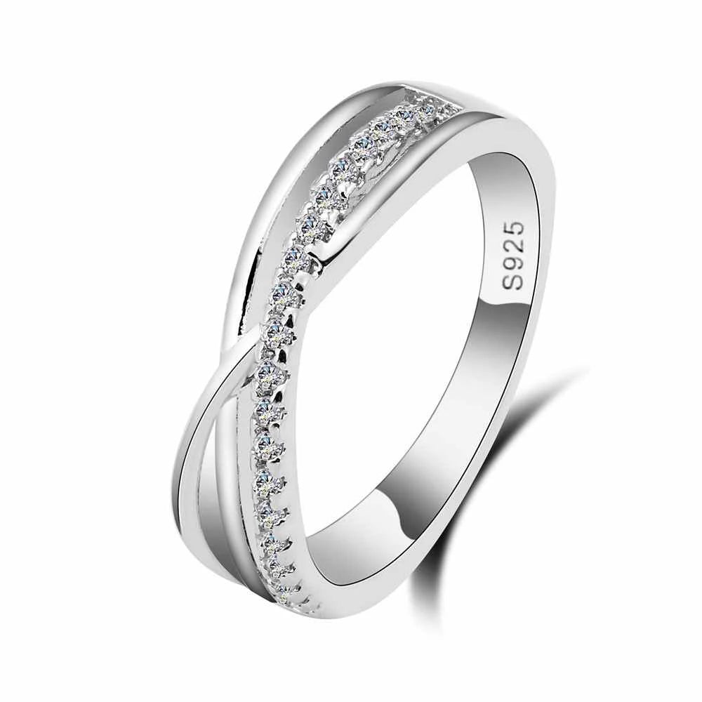 Bague en argent Sterling 925 en Zircon cubique, large croix, couleur, bijoux à la mode pour femmes, bagues de mariage infinies pour fête, nouvelle collection