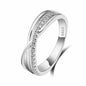 Bague en argent Sterling 925 en Zircon cubique, large croix, couleur, bijoux à la mode pour femmes, bagues de mariage infinies pour fête, nouvelle collection