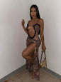 Robe Maxi en Dentelle Transparente – Élégante & Sexy