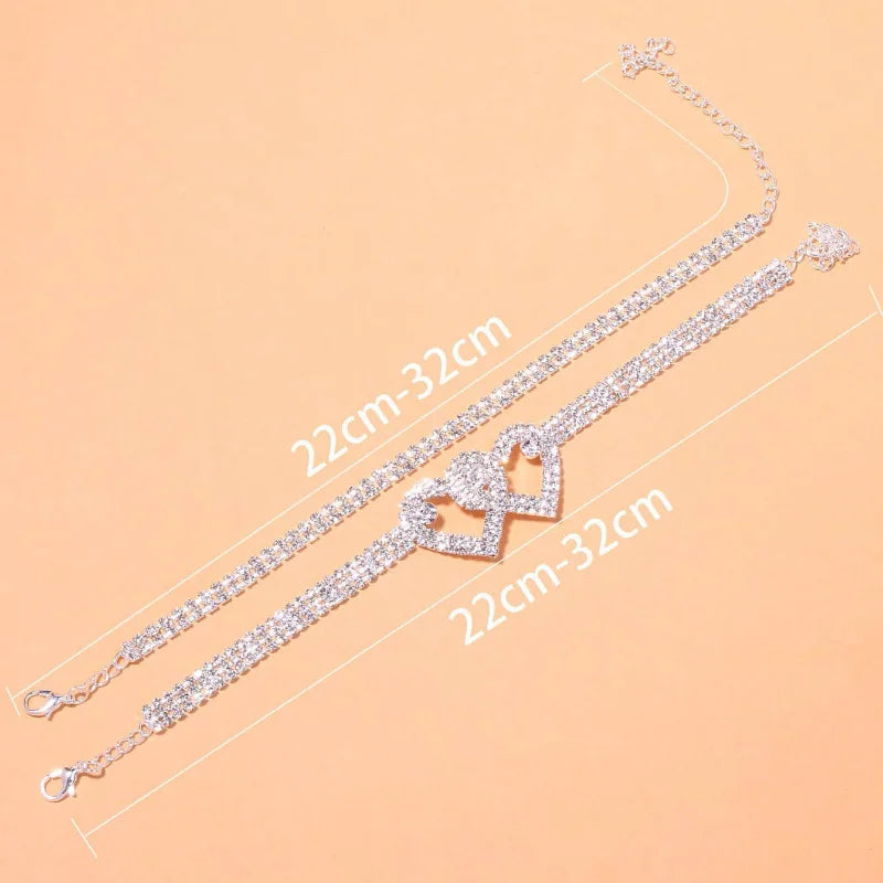 Bracelet de cheville en zircone cubique pour femme, magnifique, absorbe ouissant, contre-indiqué, mode, argent, document, rinçage, pieds nus, sandales, bijoux de pied