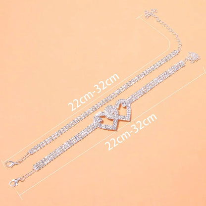 Bracelet de cheville en zircone cubique pour femme, magnifique, absorbe ouissant, contre-indiqué, mode, argent, document, rinçage, pieds nus, sandales, bijoux de pied