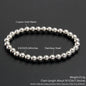 Bracelet élastique en acier inoxydable pour homme et femme, bijoux perlés, boule métallique, 2mm, 4mm, 5mm, 6mm, 8mm, 10mm, haute qualité