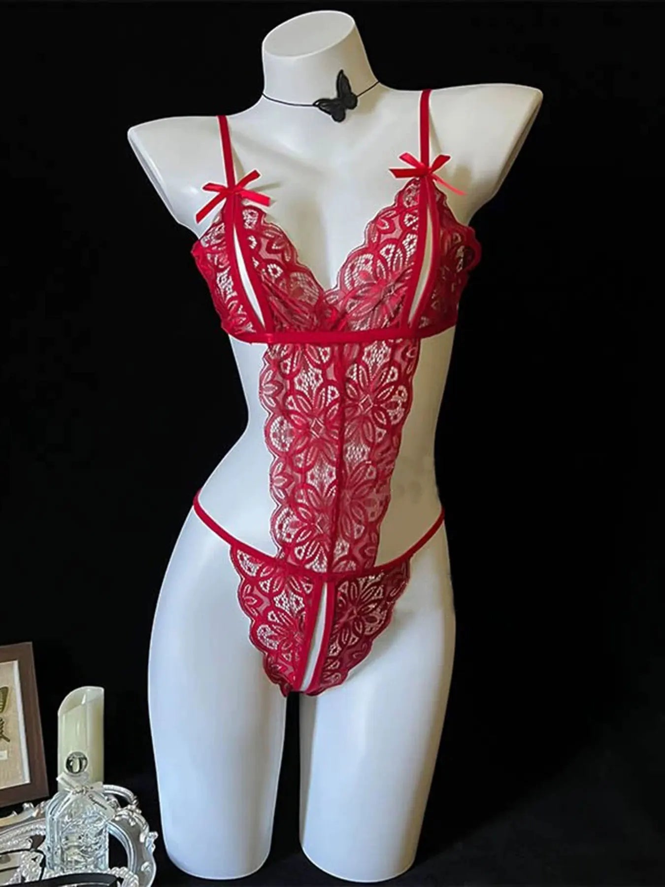 bold Costumes For Role-playing Games Sexy Open Bra Sweet woman Bandage Bodysuit Erotic Babydoll Hot No crotch Jumpsuit Uniform