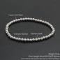 Bracelet élastique en acier inoxydable pour homme et femme, bijoux perlés, boule métallique, 2mm, 4mm, 5mm, 6mm, 8mm, 10mm, haute qualité