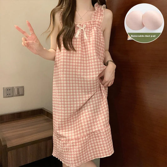 Halter Nightgown with Pads — Indoor & Outdoor Wear