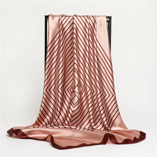 Foulard Carré à Rayures 90x90cm