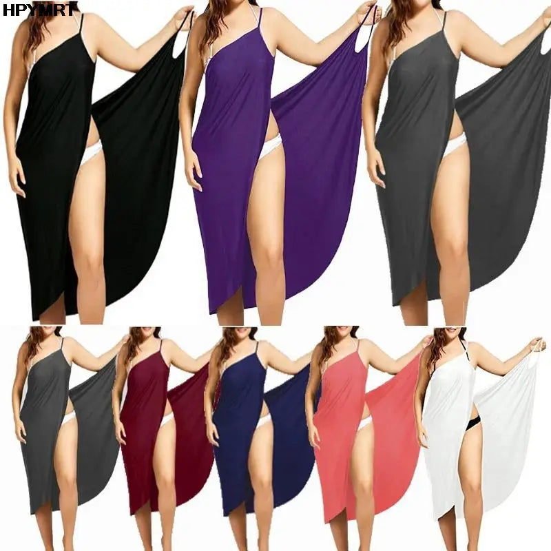 Robe à bretelles croisées sans manches pour femme, tenue Sexy, couleur unie, 5XL, vêtements de plage, été, 2026