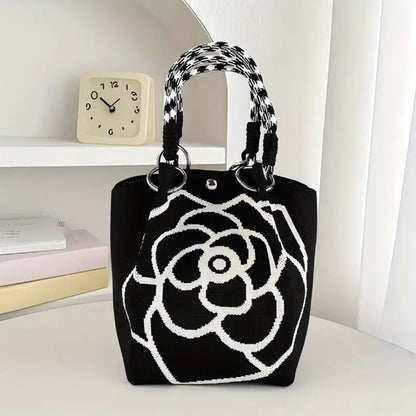 Sac Fourre-Tout Tricoté Grande Capacité