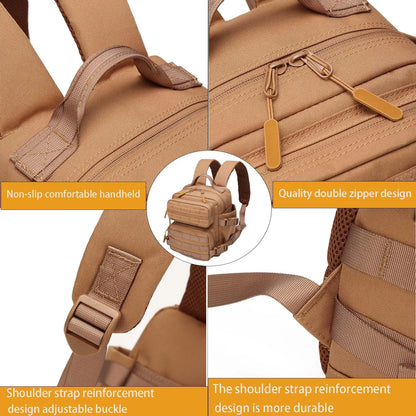 Mini Sac à Dos Tactique 9L – Système MOLLE, Résistant à l'Eau