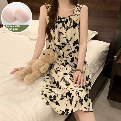 Chemise de Nuit Licou avec Coussinets — Portée Intérieur & Extérieur