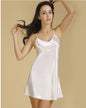 New 100% Natural Silk Gecelik Slip Nuisette Nightgown Women Nightwear Sexy Sleepwear Dress Pijamas Night Gown Nighty