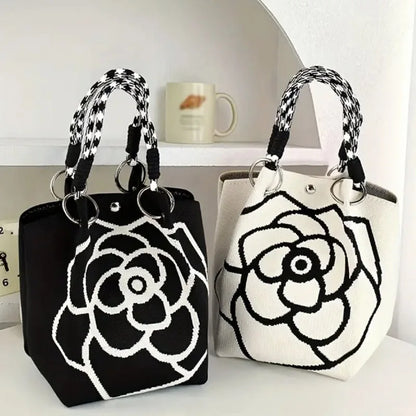 Sac Fourre-Tout Tricoté Grande Capacité