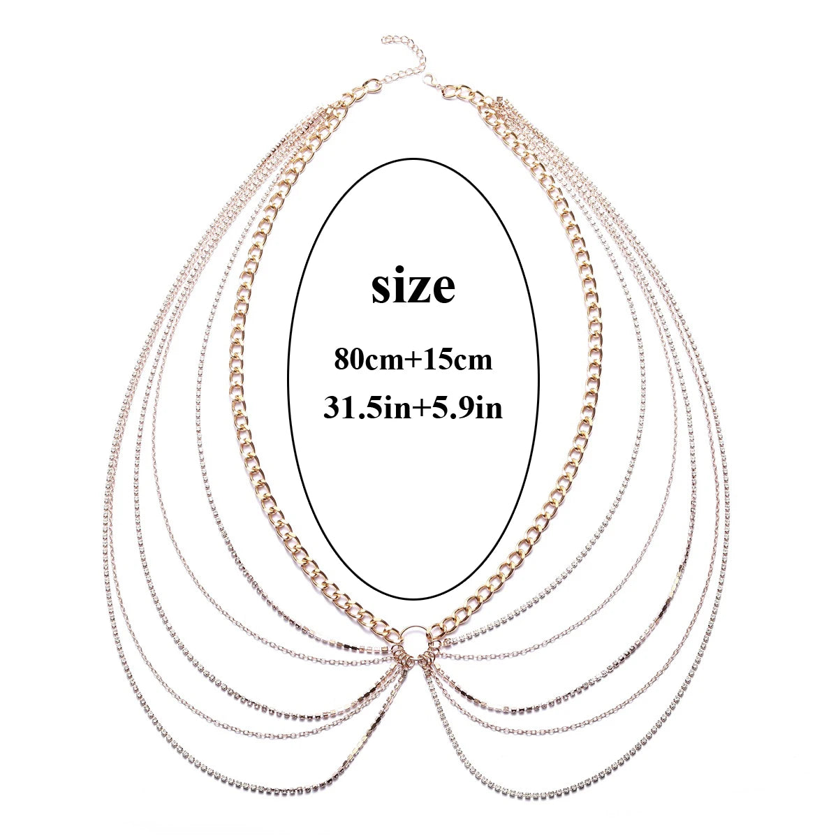 Chaîne de Ventre Strass – Bijou de Corps Tendance