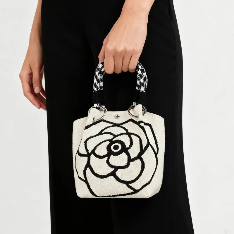 Sac Fourre-Tout Tricoté Grande Capacité