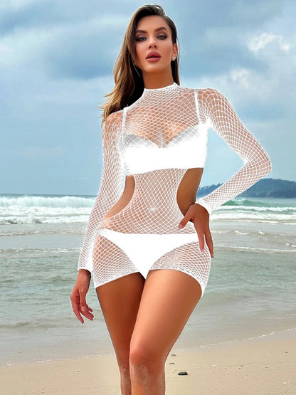 Robe lingerie résille moulante – Transparente, sexy, coupe gaine