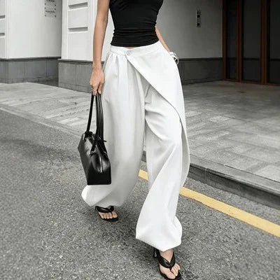 Pantalon Large Taille Haute – Fluide & Décontracté