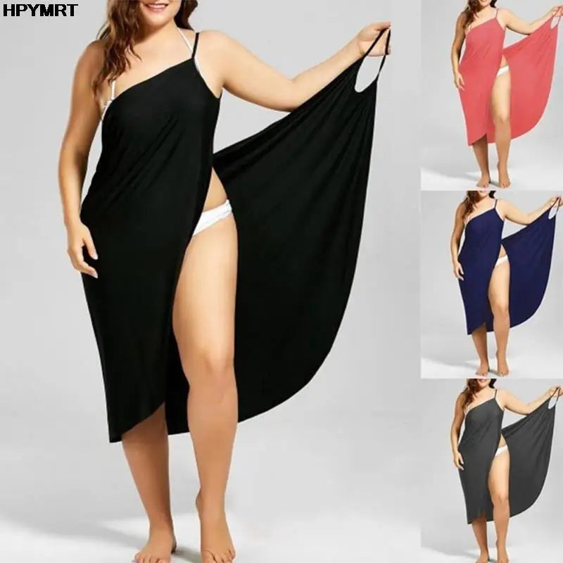 Robe à bretelles croisées sans manches pour femme, tenue Sexy, couleur unie, 5XL, vêtements de plage, été, 2026