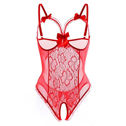 bold Costumes For Role-playing Games Sexy Open Bra Sweet woman Bandage Bodysuit Erotic Babydoll Hot No crotch Jumpsuit Uniform