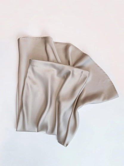 Jupe Satin Sirène Longue – Taille Haute