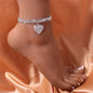 Bracelet de cheville en zircone cubique pour femme, magnifique, absorbe ouissant, contre-indiqué, mode, argent, document, rinçage, pieds nus, sandales, bijoux de pied