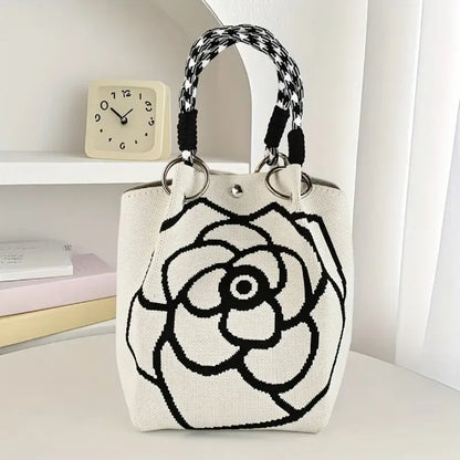 Sac Fourre-Tout Tricoté Grande Capacité