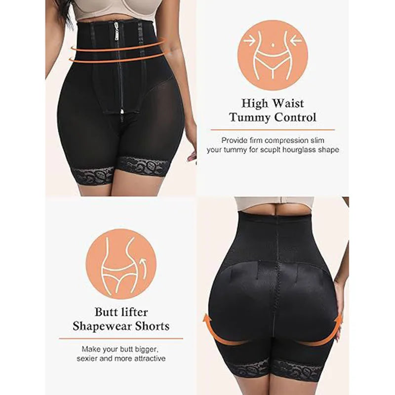 AfruliA Fajas colombien ceintures haute Compression taille formateur BBL Shorts Corset minceur ventre contrôle culotte Shaperwear sangle